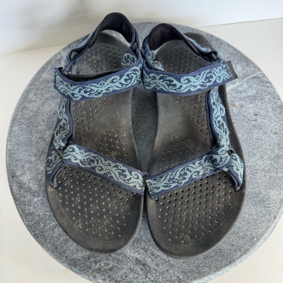 Teva Blue Black Fi 5 Hiking Sandals Shoes Strappy 8 - Picture 3 of 11